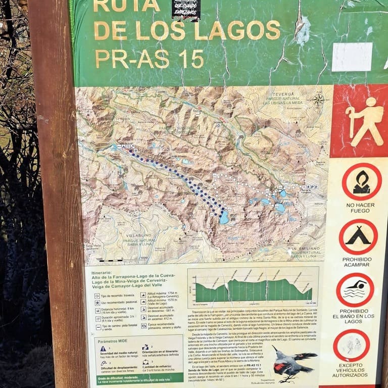 Cartel de la Ruta de los Lagos Saliencia